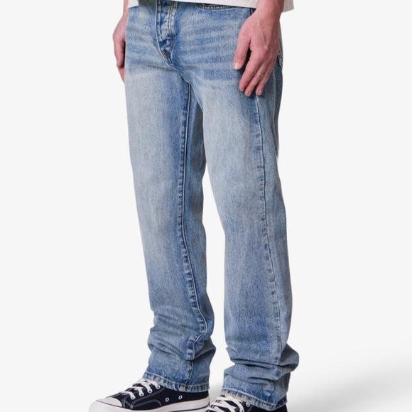 NWT! MNML Medium Blue Straight Jeans For Men - Picture 2 of 8